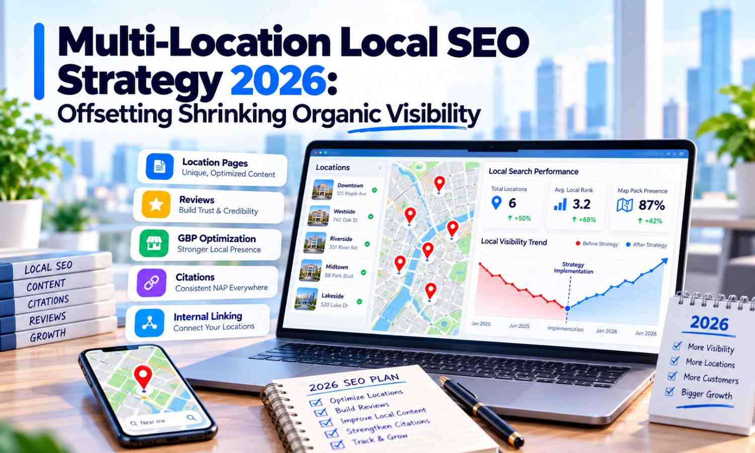 Multi-Location Local SEO Strategy 2026: Offsetting Shrinking Organic Visibility