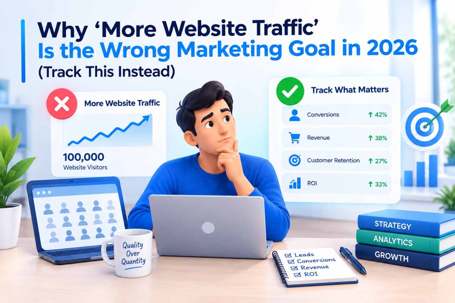 Why 'More Website Traffic' Is the Wrong Marketing Goal in 2026 (Track This Instead)