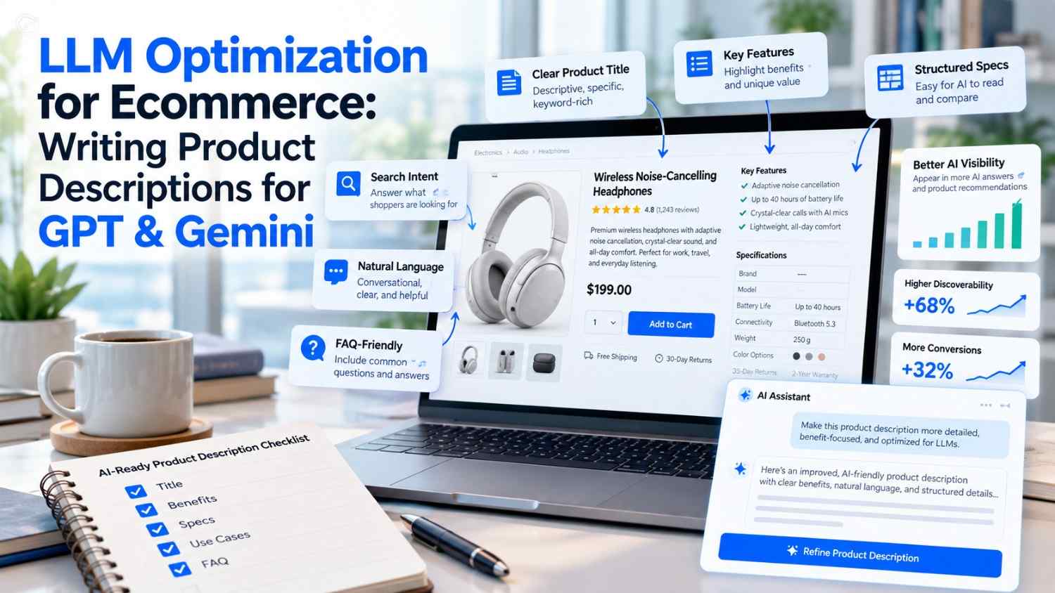 LLM Optimization for Ecommerce: Writing Product Descriptions for GPT & Gemini