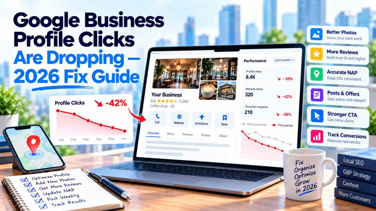 Google Business Profile Clicks Are Dropping — 2026 Fix Guide