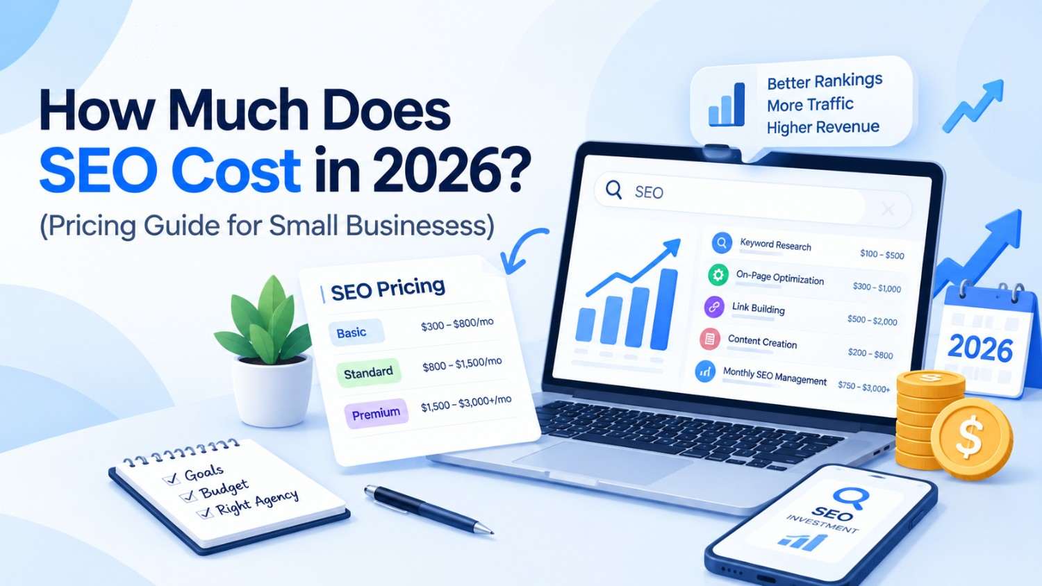 How Much Does SEO Cost in 2026? (Pricing Guide for Small Businesses)