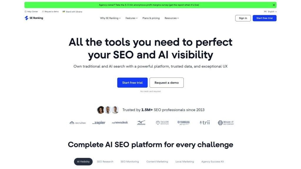 SE Ranking Best for SEO Plus AI Search